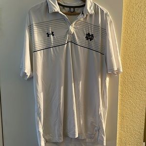 Men’s under armour notre dame heatgear golf polo